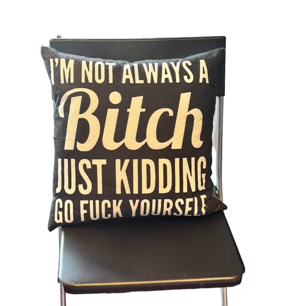 WILD PILLOW FOR THE BADASS GIRL - 17X16 - FEATHER POLY FILLED